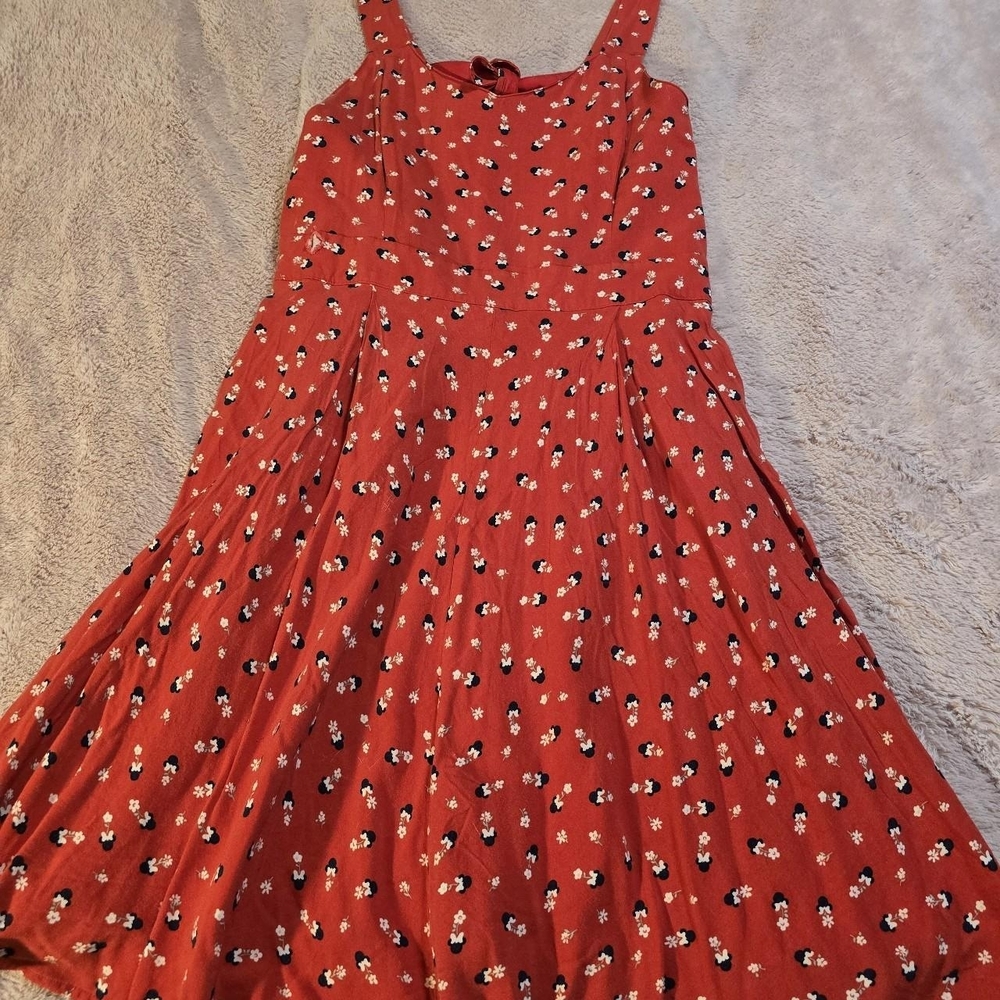 Disney Red Floral Midi Dress